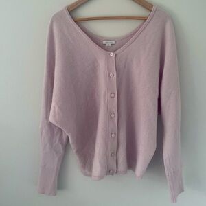 GARDEN HILL 100% CASHMERE V NECK CARDIGAN SZ S